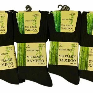 3 Pairs Extra Fine Bamboo Non Elastic Diabetic Socks